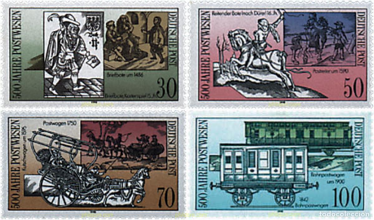 Sellos: 56192 MNH ALEMANIA DEMOCRATICA 1990 500 ANIVERSARIO DE LAS RELACIONES POSTALES