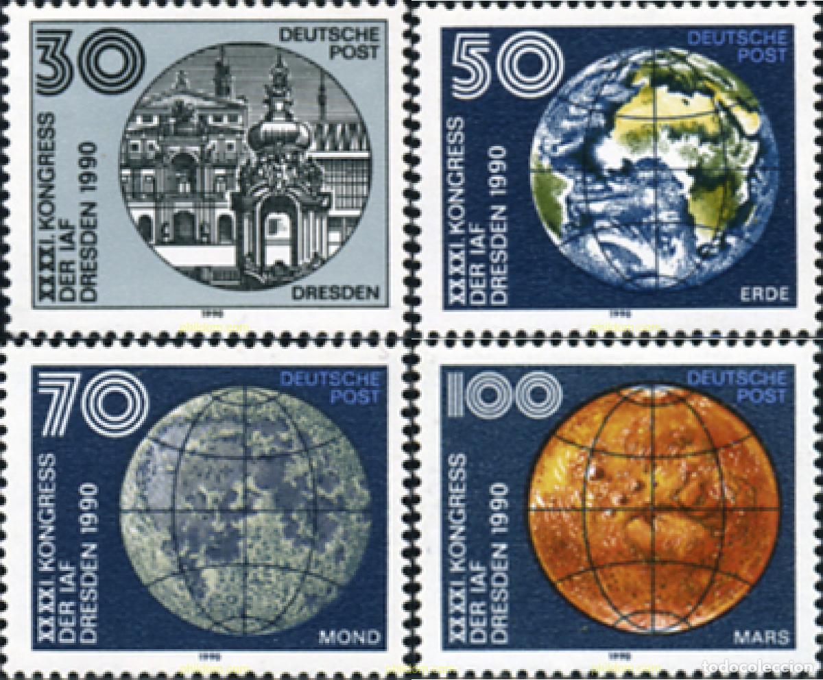 Sellos: 151013 MNH ALEMANIA DEMOCRATICA 1990 41 CONGRESO DE LA FEDERACION INTERNACIONAL ASTRONAUTICA DE DRE
