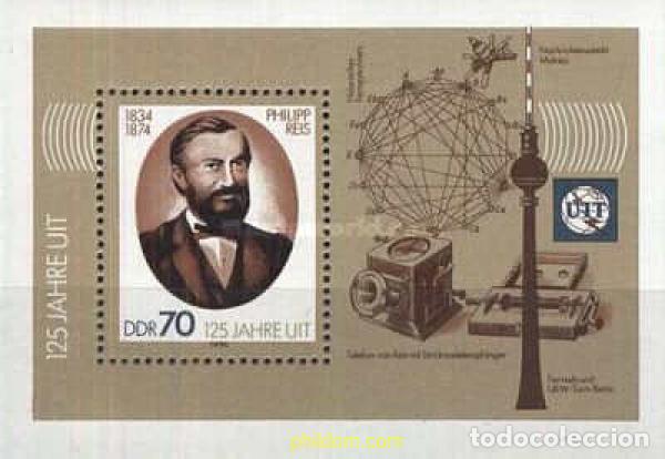 Sellos: 145097 MNH ALEMANIA DEMOCRATICA 1990 125 ANIVERSARIO DE LA UNION INTERNACIONAL DE LAS TELECOMUNICAC