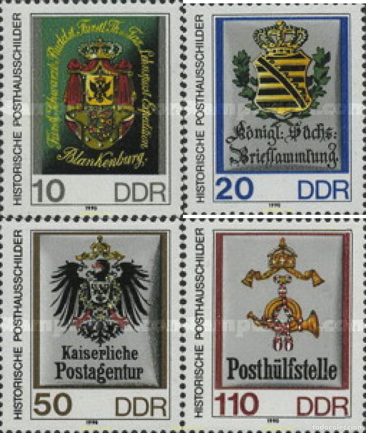 Sellos: 151001 MNH ALEMANIA DEMOCRATICA 1990 ESCUDOS POSTALES HISTORICOS