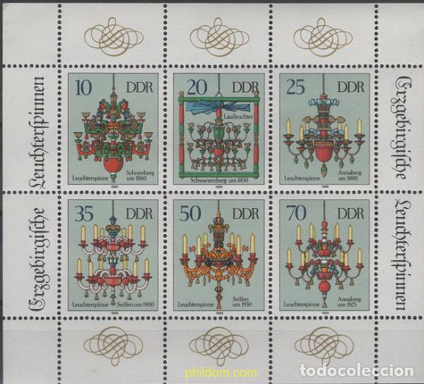 Sellos: 145090 MNH ALEMANIA DEMOCRATICA 1989 CANDELABROS