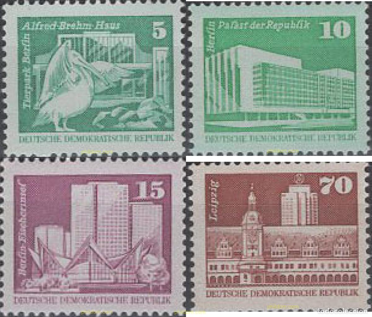 Sellos: 64664 MNH ALEMANIA DEMOCRATICA 1989 CONSTRUCCIONES SOCIALISTAS