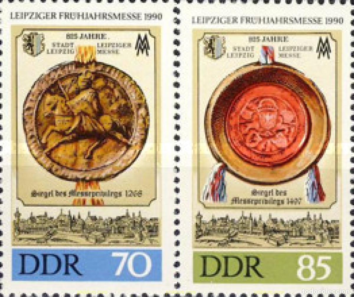 Sellos: 151004 MNH ALEMANIA DEMOCRATICA 1990 FERIA DE PRIMAVERA DE LEIPZIG