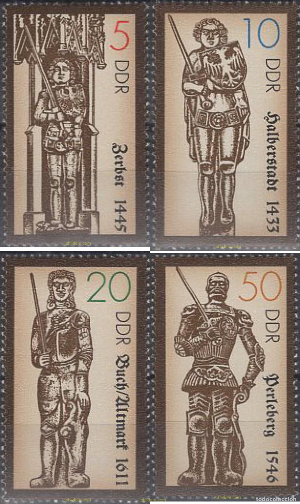 Sellos: 150999 MNH ALEMANIA DEMOCRATICA 1989 ESTATUAS DE ROLAND