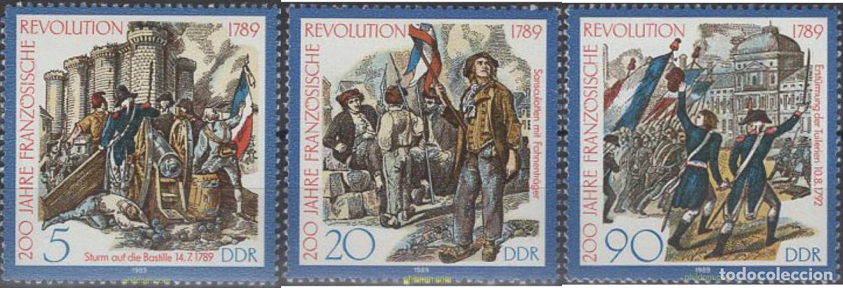 Sellos: 150994 MNH ALEMANIA DEMOCRATICA 1989 BICENTENARIO DE LA REVOLUCION FRANCESA