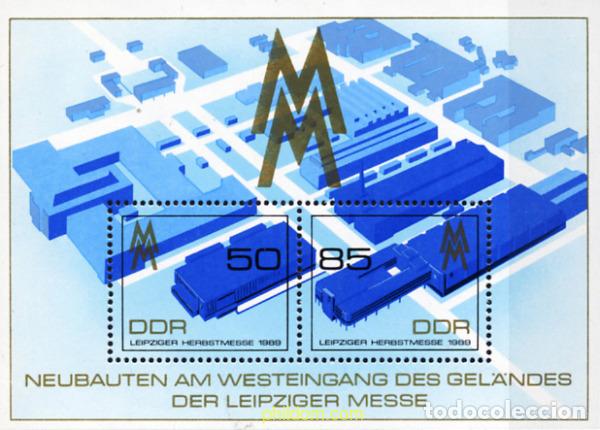 Sellos: 145081 MNH ALEMANIA DEMOCRATICA 1989 FERIA DE OTO&Ntilde;O DE LEIPZIG