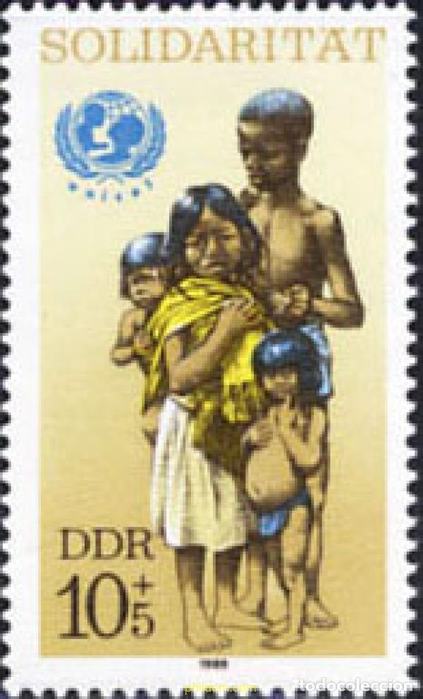Sellos: 150997 MNH ALEMANIA DEMOCRATICA 1989 SOLIDARIDAD INTERNACIONAL