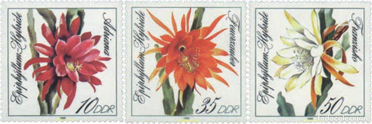 Sellos: 80012 MNH ALEMANIA DEMOCRATICA 1989 VARIEDADES DE EPIPHYLLUM HYBRIDE
