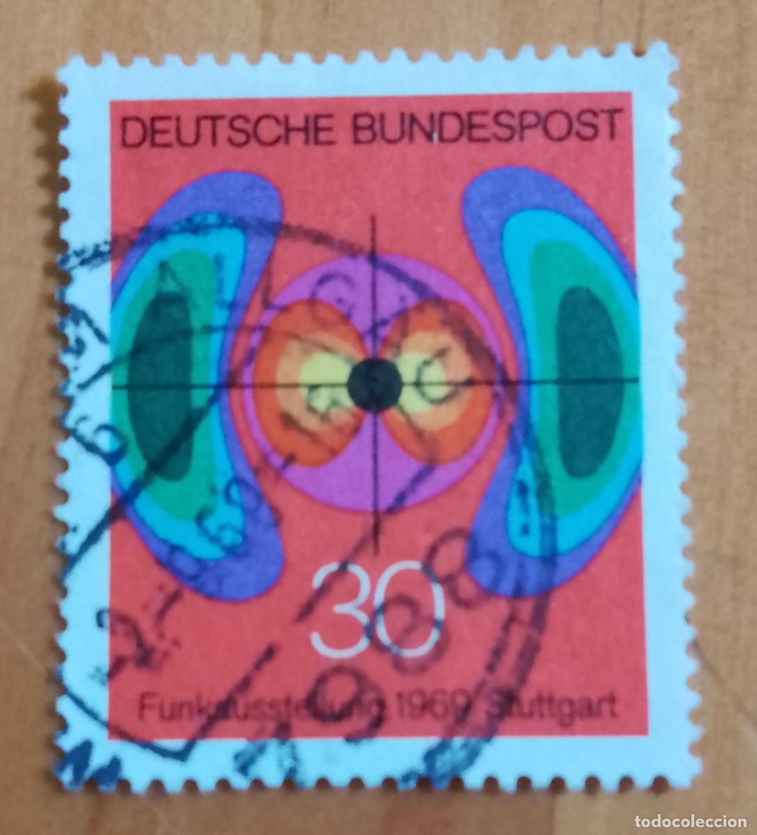 Sellos: ALEMANIA - V/F 30 - A&Ntilde;O 1969 - EXPOSICION DE RADIO Y TELEVISI&Oacute;N, STUTTGART