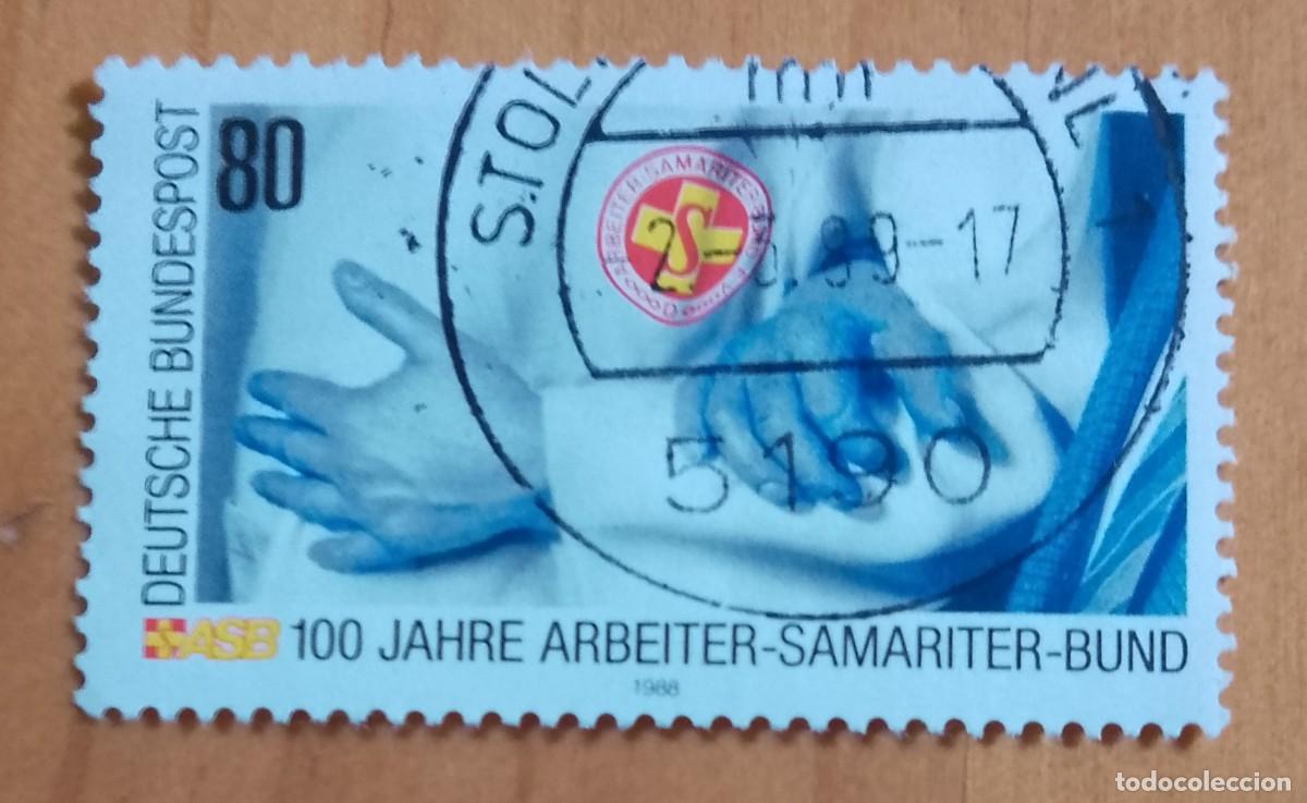 Sellos: ALEMANIA - V/F 80 - A&Ntilde;O 1988 - 100 A&Ntilde;OS ARBESTER-SAMARITER-BUND
