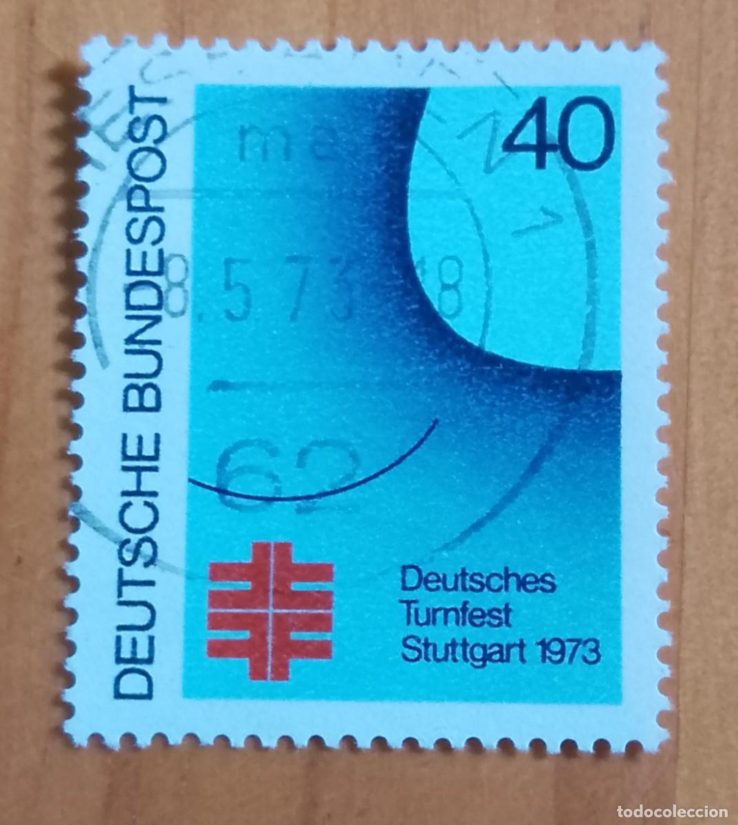 Sellos: ALEMANIA - V/F 40 - A&Ntilde;O 1973 - FIESTA DE GIMNASIA DE STUTTGART