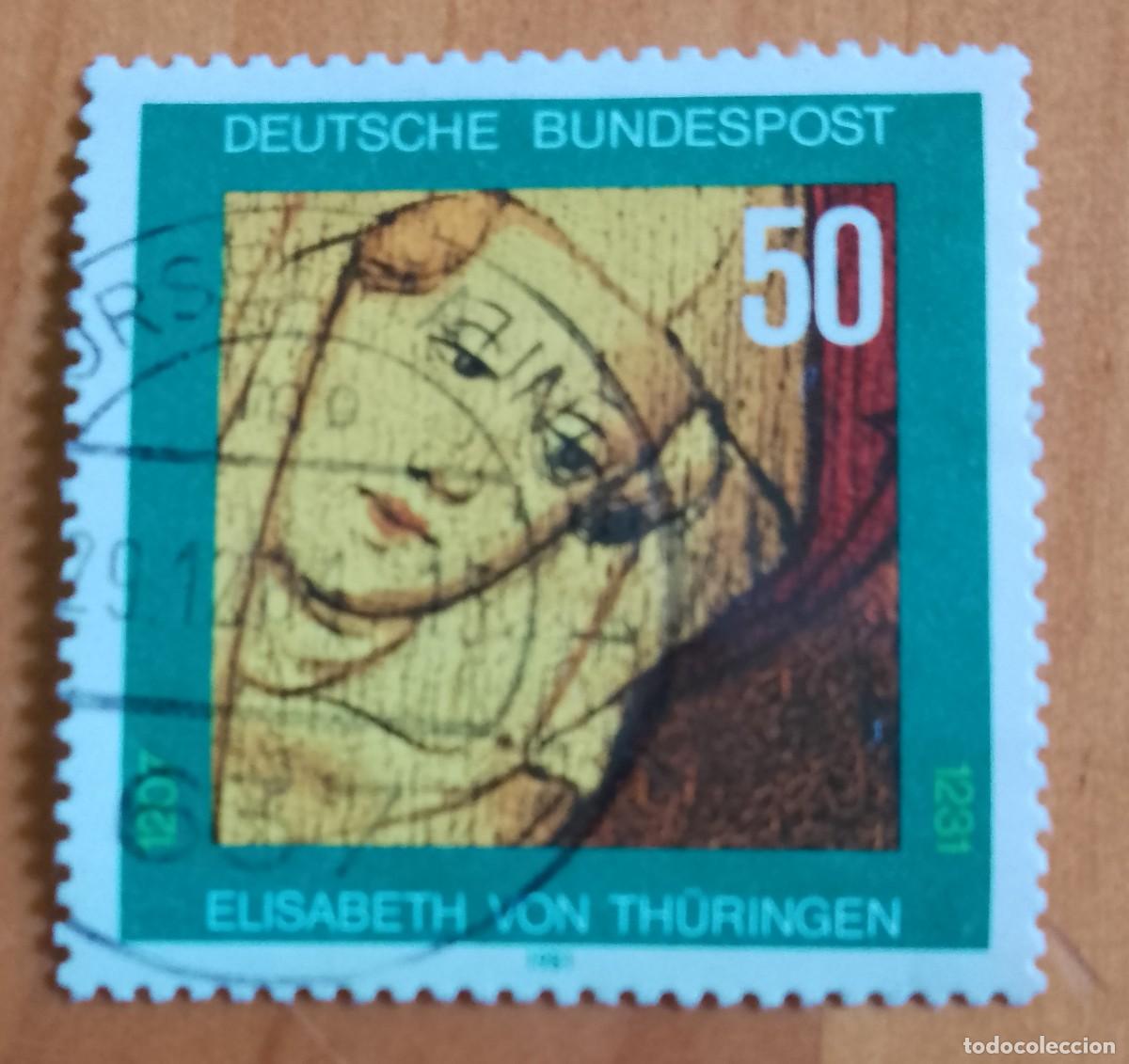 Sellos: ALEMANIA - V/F 50 - A&Ntilde;O 1981 - ELIZABETH VON TH&Uuml;RIHGEN