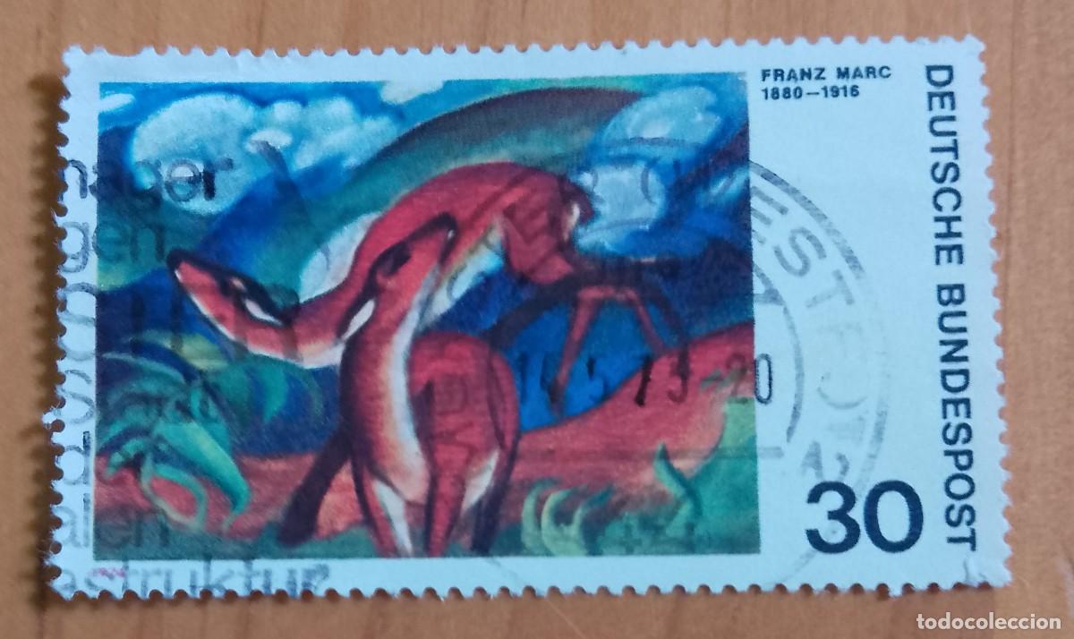 Sellos: ALEMANIA - V/F 30 - A&Ntilde;O 1974 - ARTE, PINTURA: FRANZ MARC 1880.1916 - YV 647