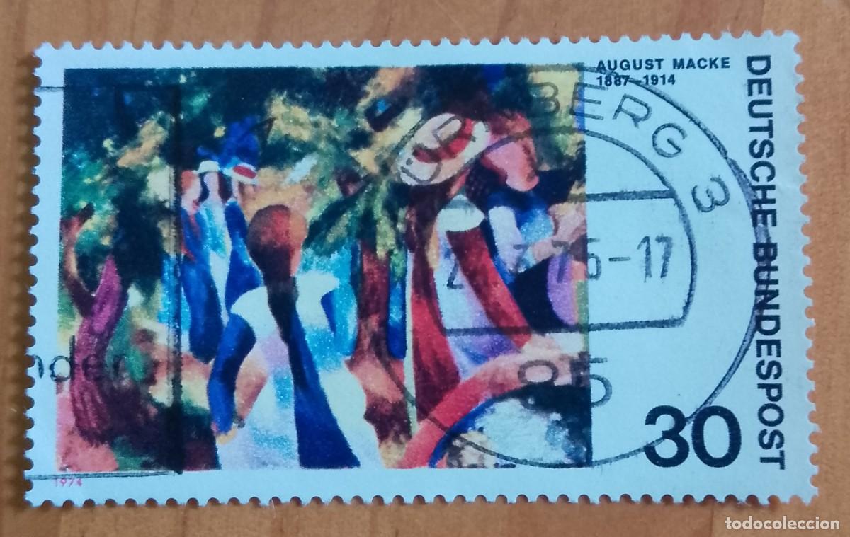 Sellos: ALEMANIA - V/F 30 - A&Ntilde;O 1974 - ARTE, PINTURA: AUGUST MARCHE 1887.1914 - YV 665