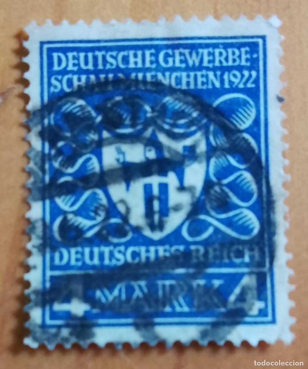 Sellos: ALEMANIA - V/F 4 MARK - SCHAU MIENCHEN 1922