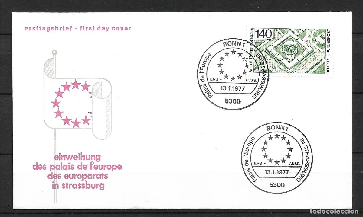 Sellos: alemania 1977 michel 921 sobre primer dia 3.20&euro; - 153/2