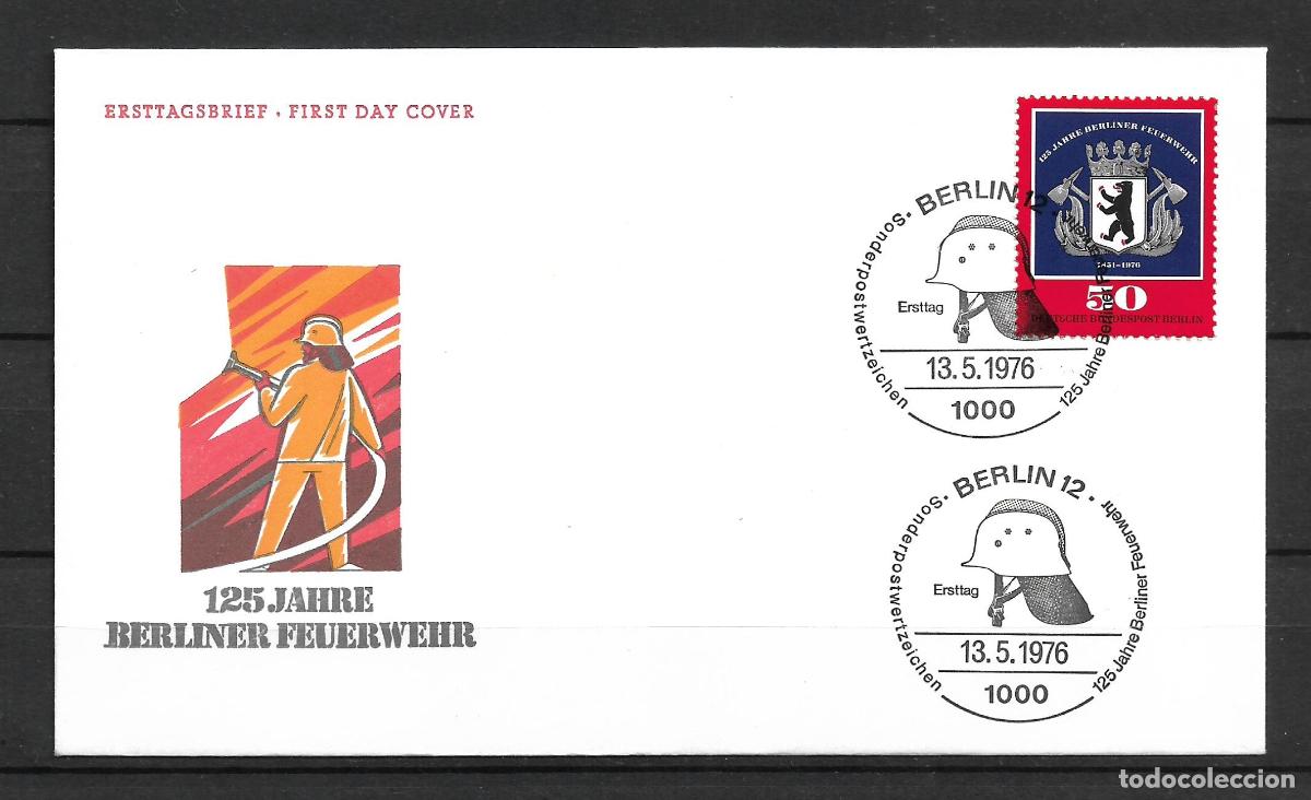 Sellos: alemania berlin 1976 michel 523 sobre primer dia 1.70&euro; - 153/4