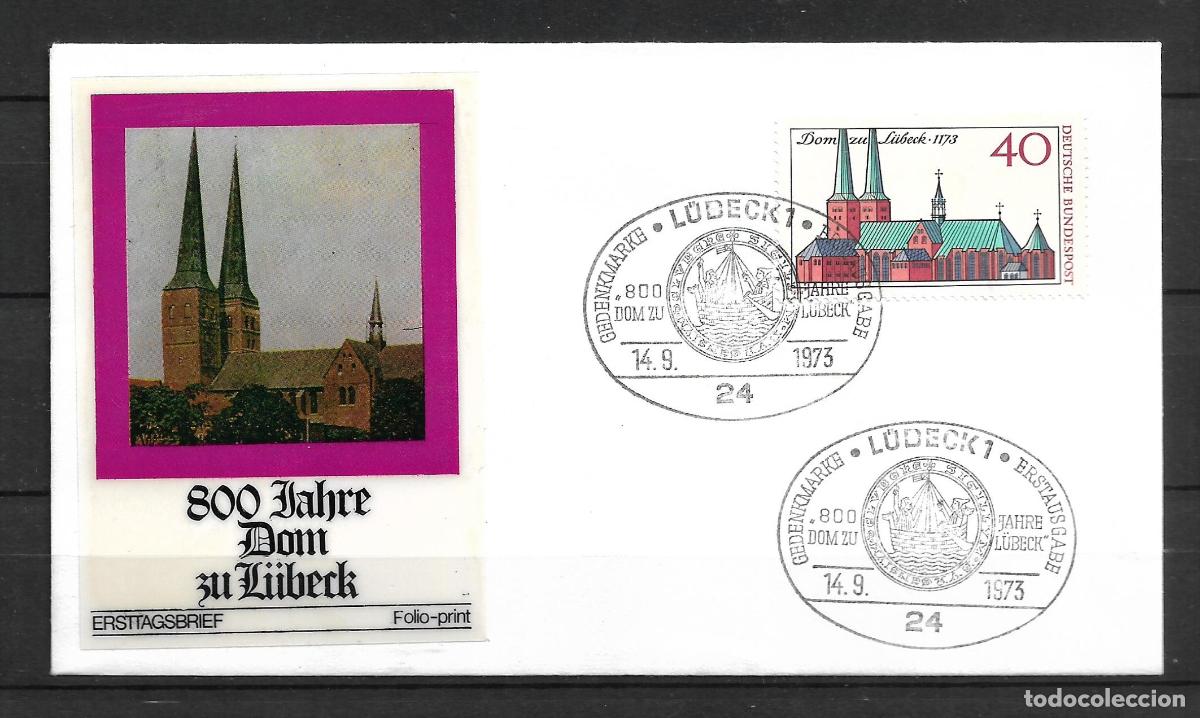 Sellos: alemania 1973 michel 779 sobre primer dia 1.30&euro; - 153/4