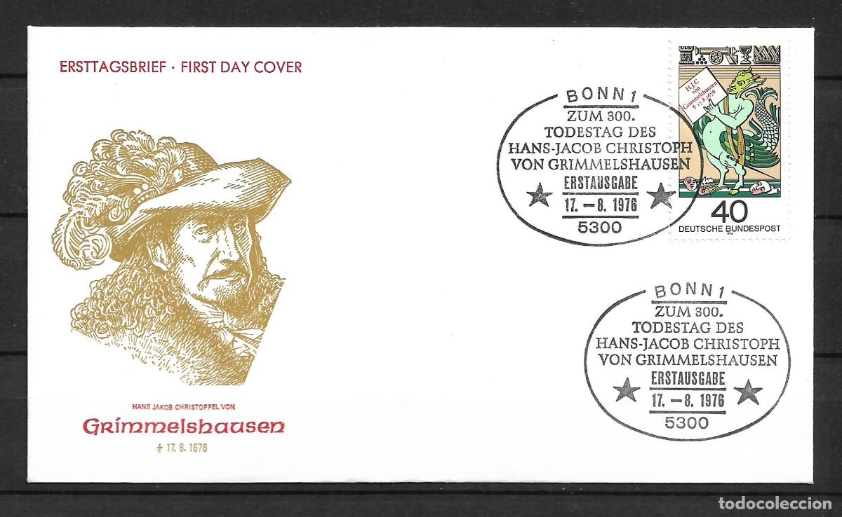 Sellos: alemania 1976 michel 902 sobre primer dia 1.30&euro; - 153/5