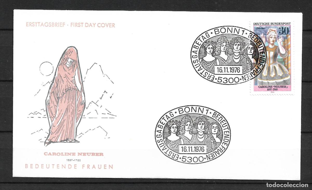 Sellos: alemania 1976 michel 908 sobre primer dia 1&euro; - 153/5