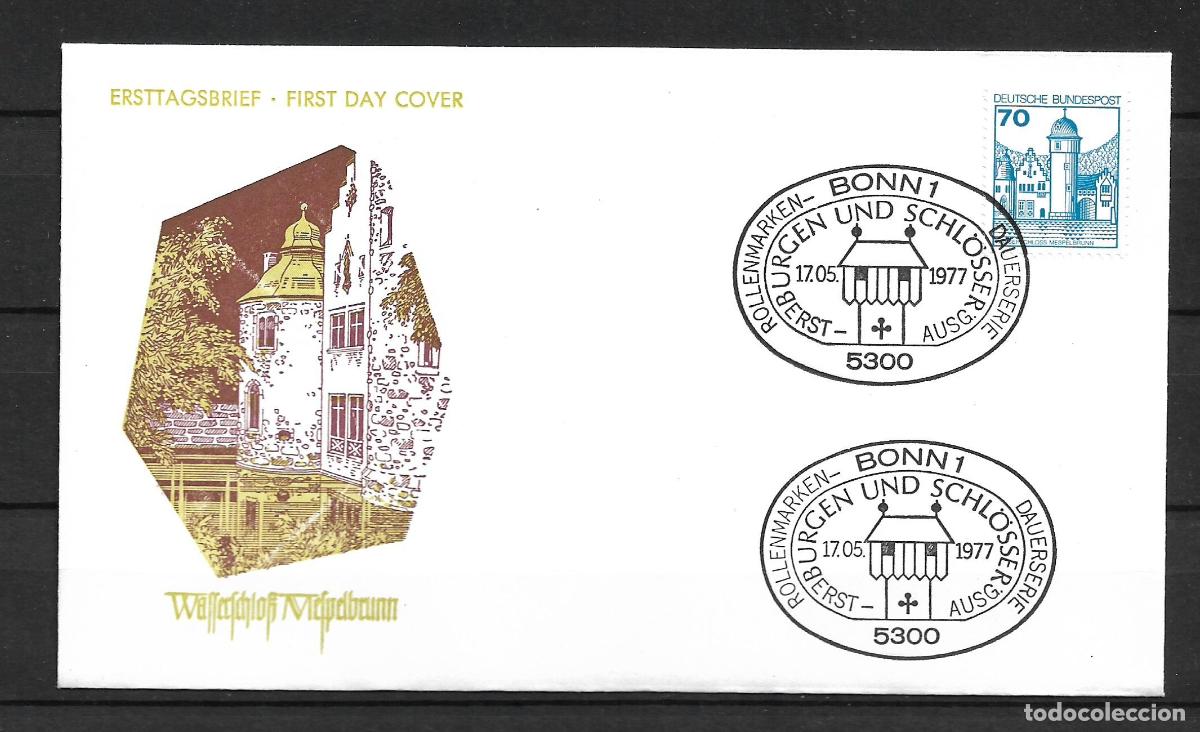 Sellos: alemania 1977 michel 918 sobre primer dia 3.50&euro; - 153/6