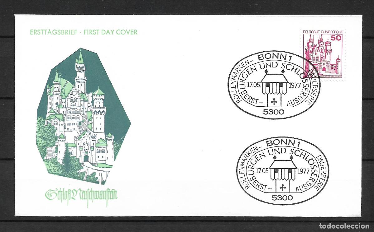 Sellos: alemania 1977 michel 916 sobre primer dia 3&euro; - 153/6