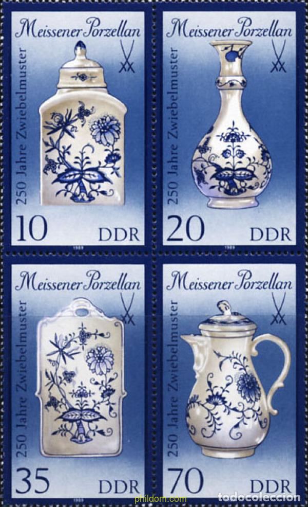 Sellos: 158139 MNH ALEMANIA DEMOCRATICA 1989 PORCELANAS