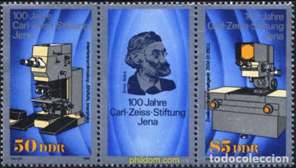 Sellos: 286432 MNH ALEMANIA DEMOCRATICA 1989 CENTENARIO DE LA FUNDACION CARL ZEISS DE JENA