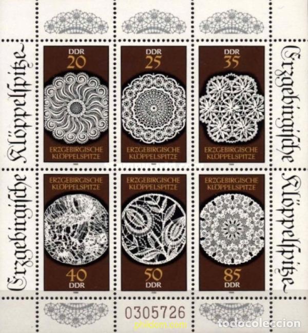 Sellos: 145055 MNH ALEMANIA DEMOCRATICA 1988 ENCAJES