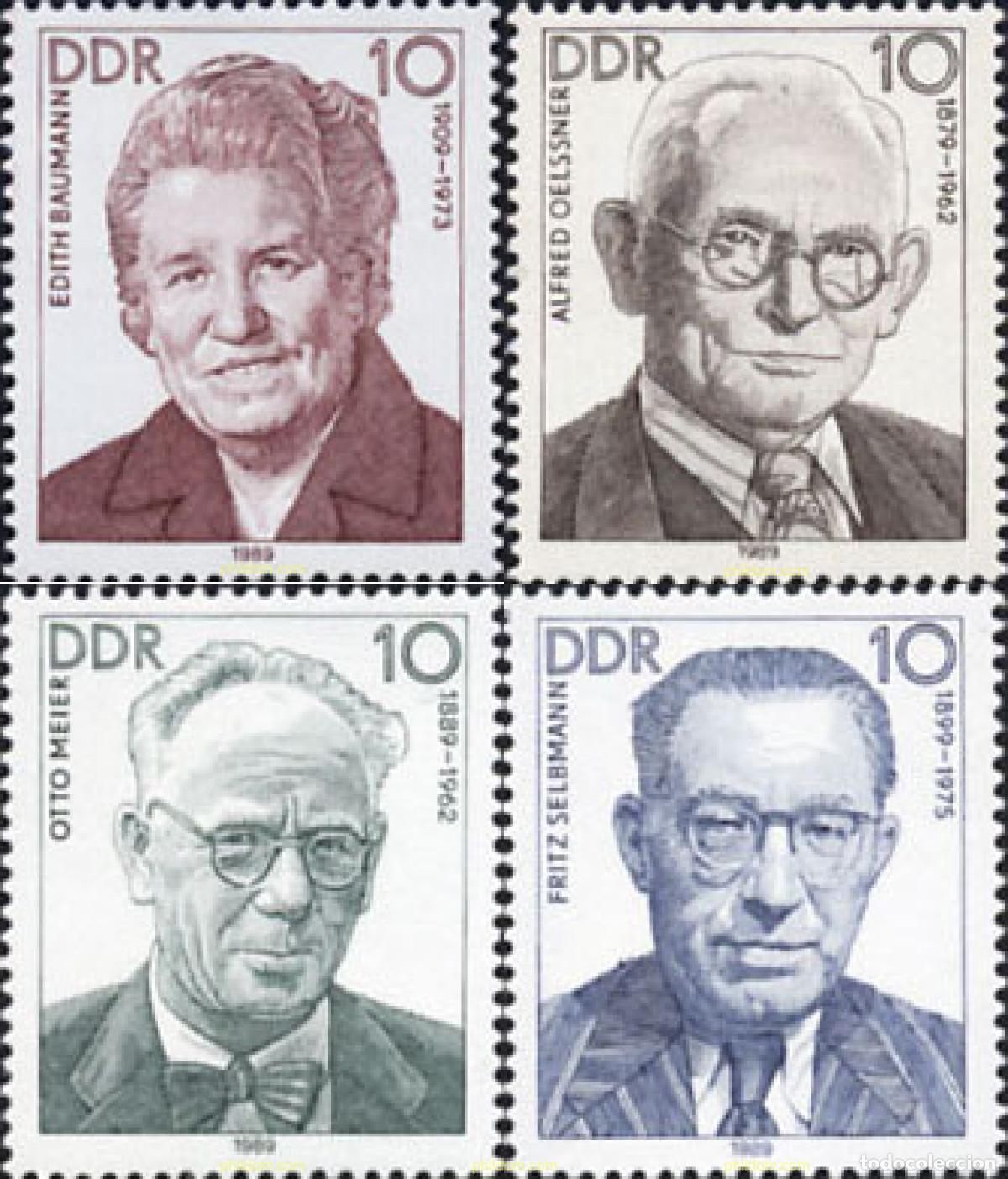 Sellos: 150988 MNH ALEMANIA DEMOCRATICA 1989 PERSONALIDADES