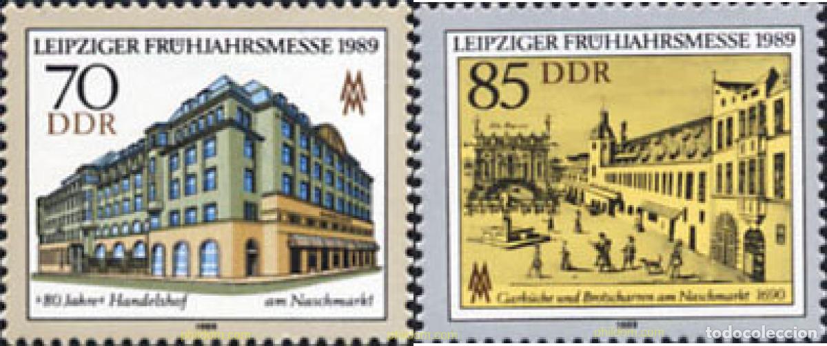 Sellos: 150990 MNH ALEMANIA DEMOCRATICA 1989 FERIA DE PRIMAVERA DE LEIPZIG