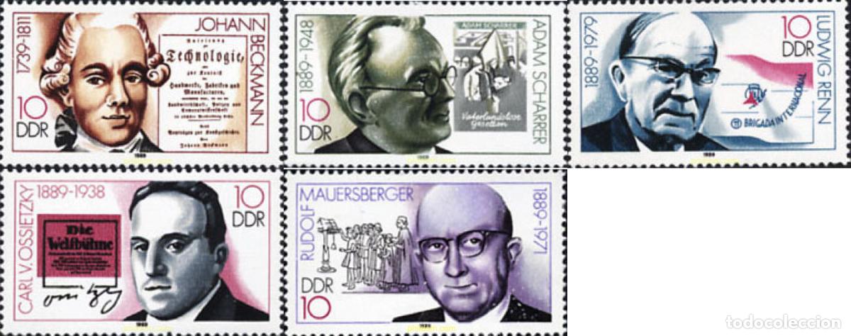 Sellos: 150989 MNH ALEMANIA DEMOCRATICA 1989 PERSONALIDADES