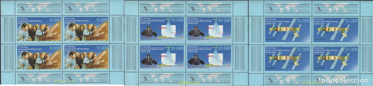 Sellos: 145043 MNH ALEMANIA DEMOCRATICA 1988 10 ANIVERSARIO DEL VUELO ESPACIAL R.D.A.-U.R.S.S