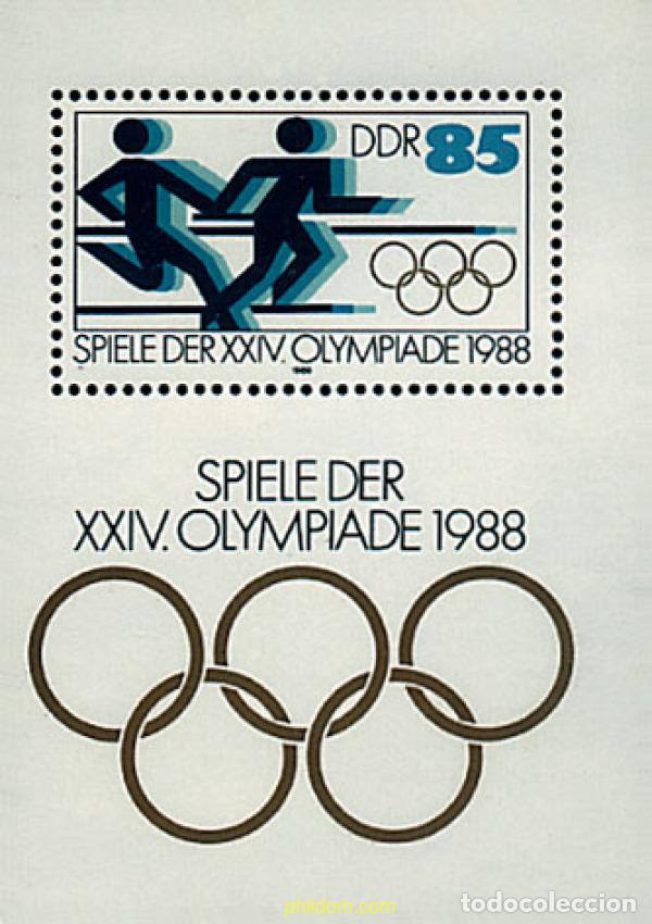 Sellos: 64663 MNH ALEMANIA DEMOCRATICA 1988 24 JUEGOS OLIMPICOS VERANO SEUL 1988