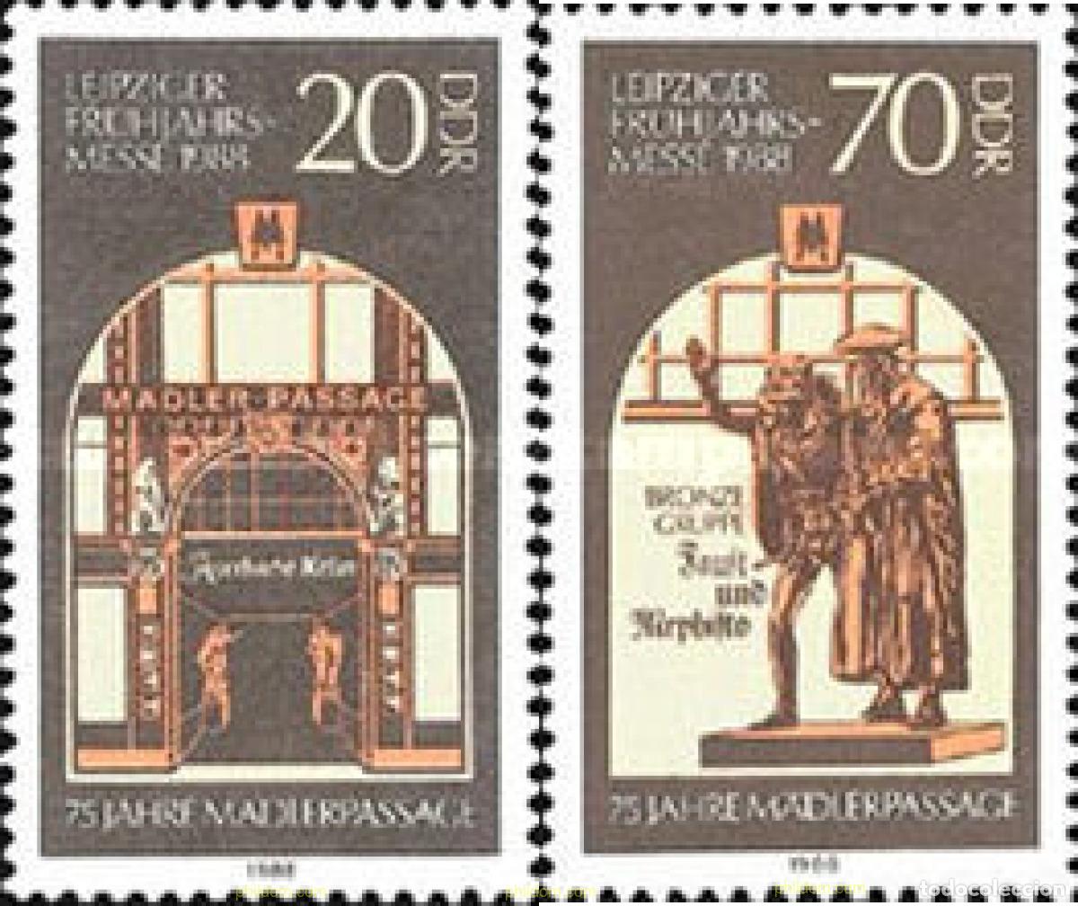 Sellos: 150974 MNH ALEMANIA DEMOCRATICA 1988 FERIA DE PRIMAVERA DE LEIPZIG