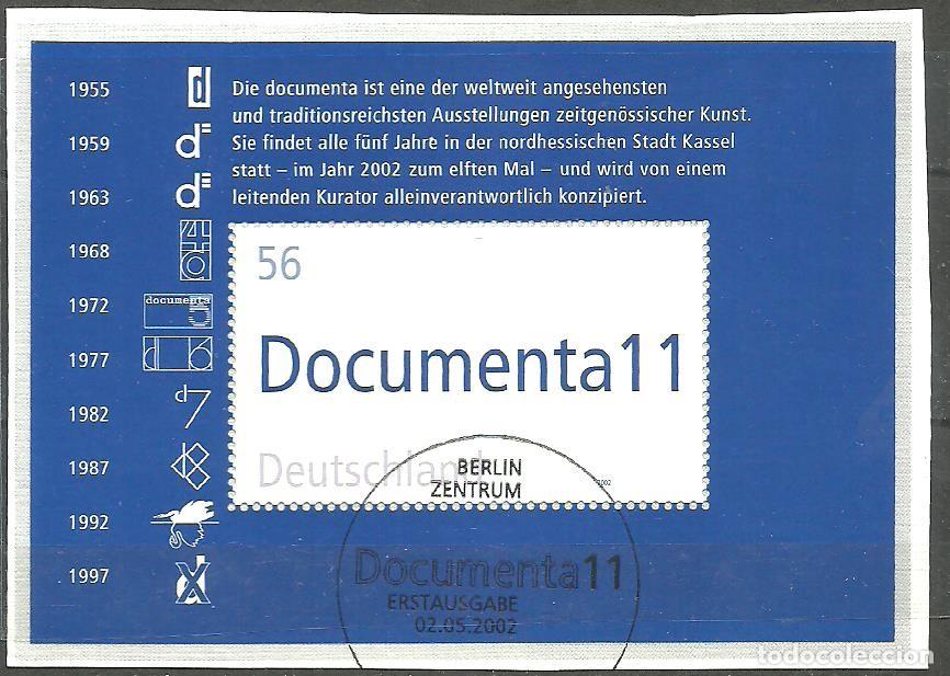 Sellos: ALEMANIA FEDERAL 2002 - MICHEL NRO. 2257 - MATASELLADO SOBRE CARTULINA