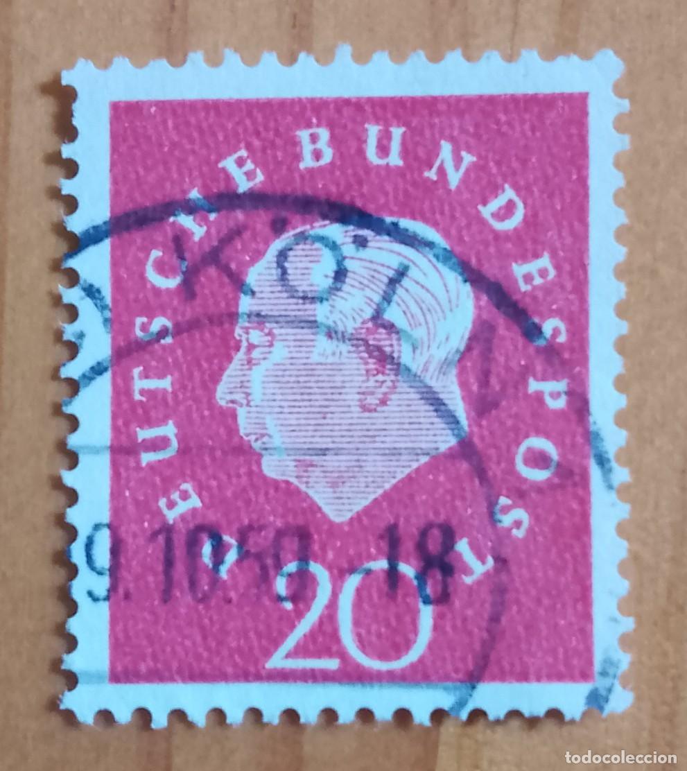 Sellos: ALEMANIA - V/F 20 - PRESIDENTE - MATASELLO IDENTIFICATIVO: 9.10.59 K&Ouml;LN