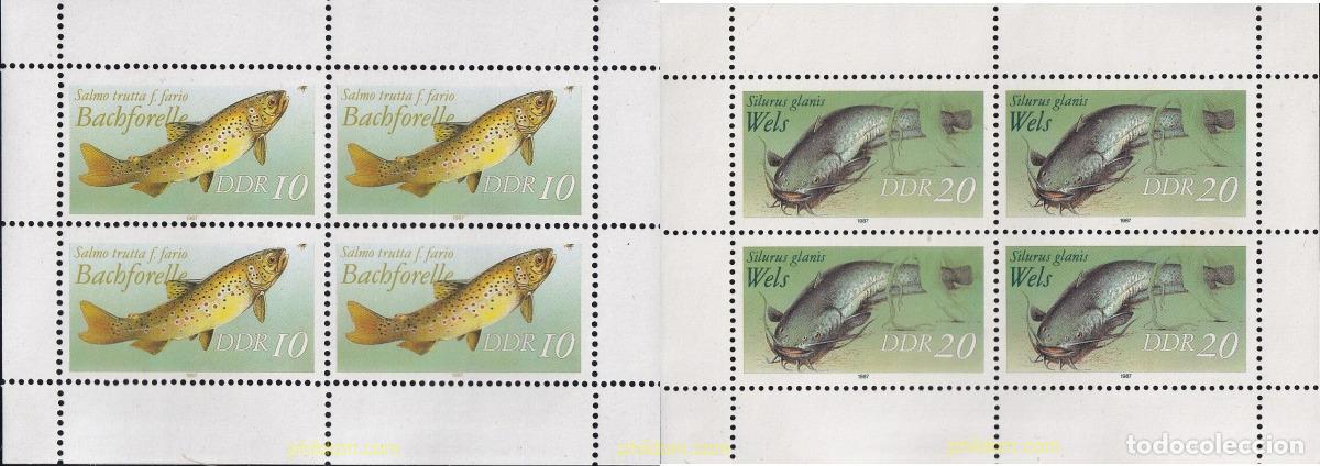 Sellos: 9263 MNH ALEMANIA DEMOCRATICA 1987 PECES