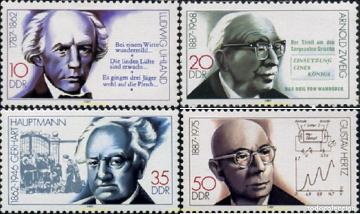 Sellos: 150965 MNH ALEMANIA DEMOCRATICA 1987 PERSONALIDADES