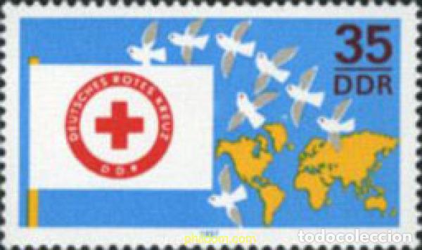 Sellos: 150963 MNH ALEMANIA DEMOCRATICA 1987 10 CONGRESO DE LA CRUZ ROJA
