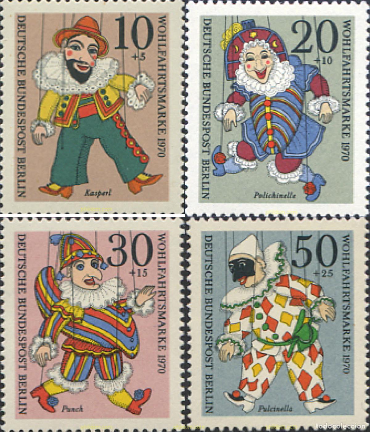 Sellos: 131036 MNH ALEMANIA. Berl&iacute;n 1970 MARIONETAS
