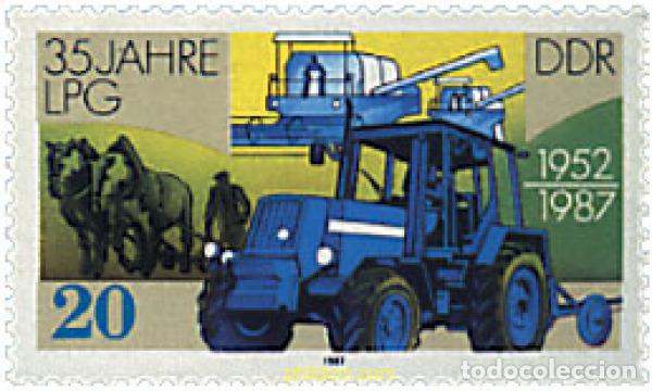 Sellos: 39890 MNH ALEMANIA DEMOCRATICA 1987 35 ANIVERSARIO DE LAS COOPERATIVAS AGRICOLAS