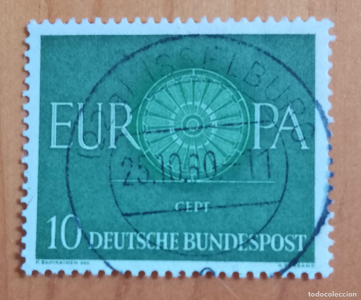 Sellos: ALEMANIA - V/F 10 - EUROPA, CEPT - MATASELLO IDENTIFICATIVO: 25.10.60 ISSELBURG
