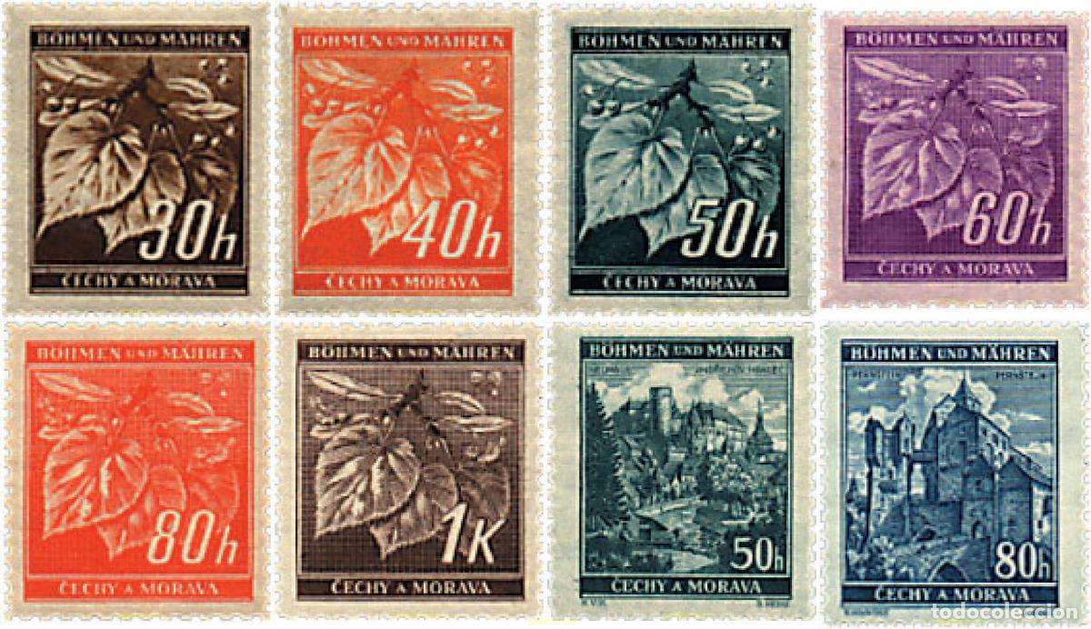 Briefmarken: 788579 MNH BOHEMIA Y MORAVIA 1940 SERIE BASICA