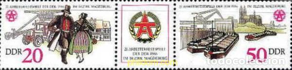 Briefmarken: 365199 MNH ALEMANIA DEMOCRATICA 1986 21 FESTIVAL DE LOS TRABAJADORES DE LA RDA