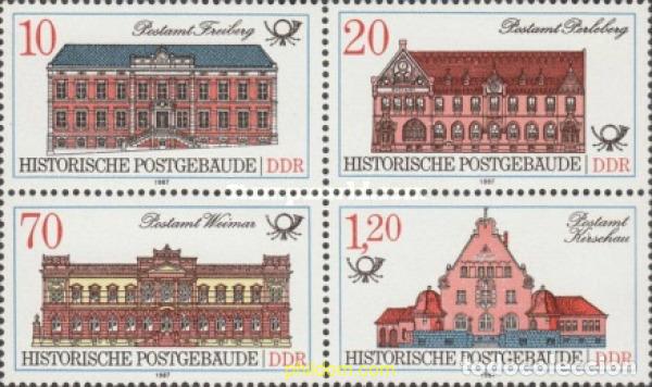 Briefmarken: 145000 MNH ALEMANIA DEMOCRATICA 1987 EDIFICIOS DE CORREOS