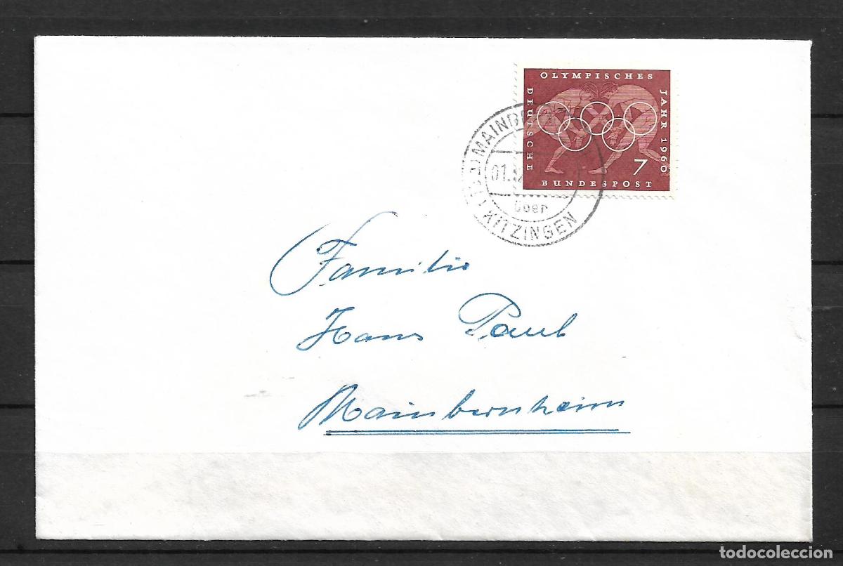 Briefmarken: alemania 1960 michel 332 sobre circulado 1.50&euro;- 153/6