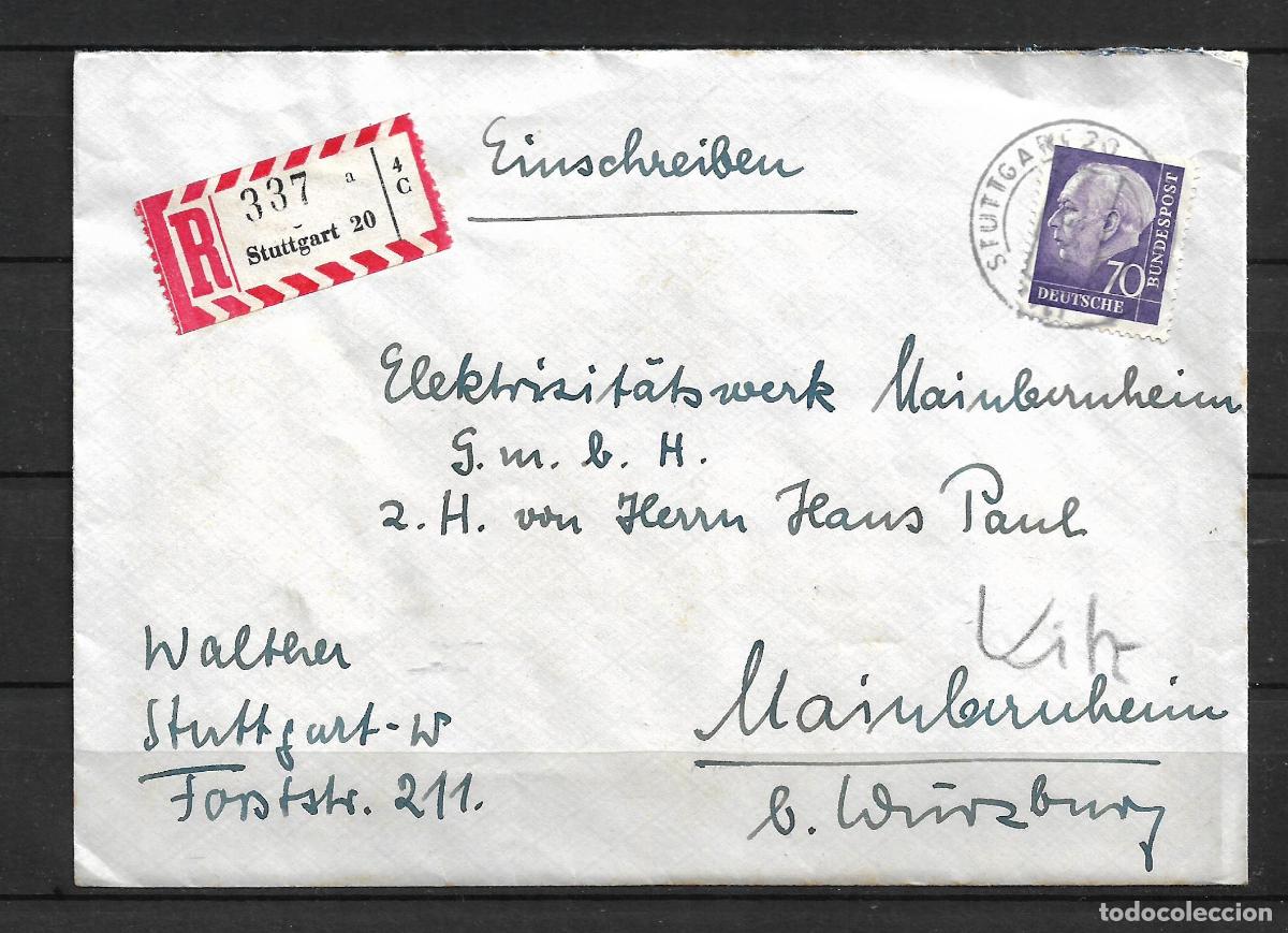 Briefmarken: alemania 1957 michel 263 sobre circulado 5&euro;- 153/6