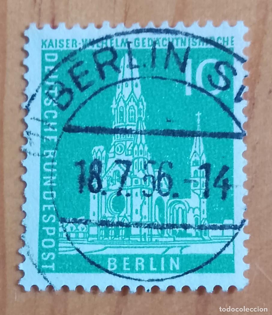 Sellos: ALEMANIA - V/F 10 - CATEDRAL - MATASELLO IDENTIFICATIVO: 18.7.56 BERLIN