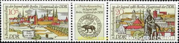 Sellos: 365201 MNH ALEMANIA DEMOCRATICA 1986 9 EXPOSICION FILATELICA DE LA JUVENTUD DE BERLIN